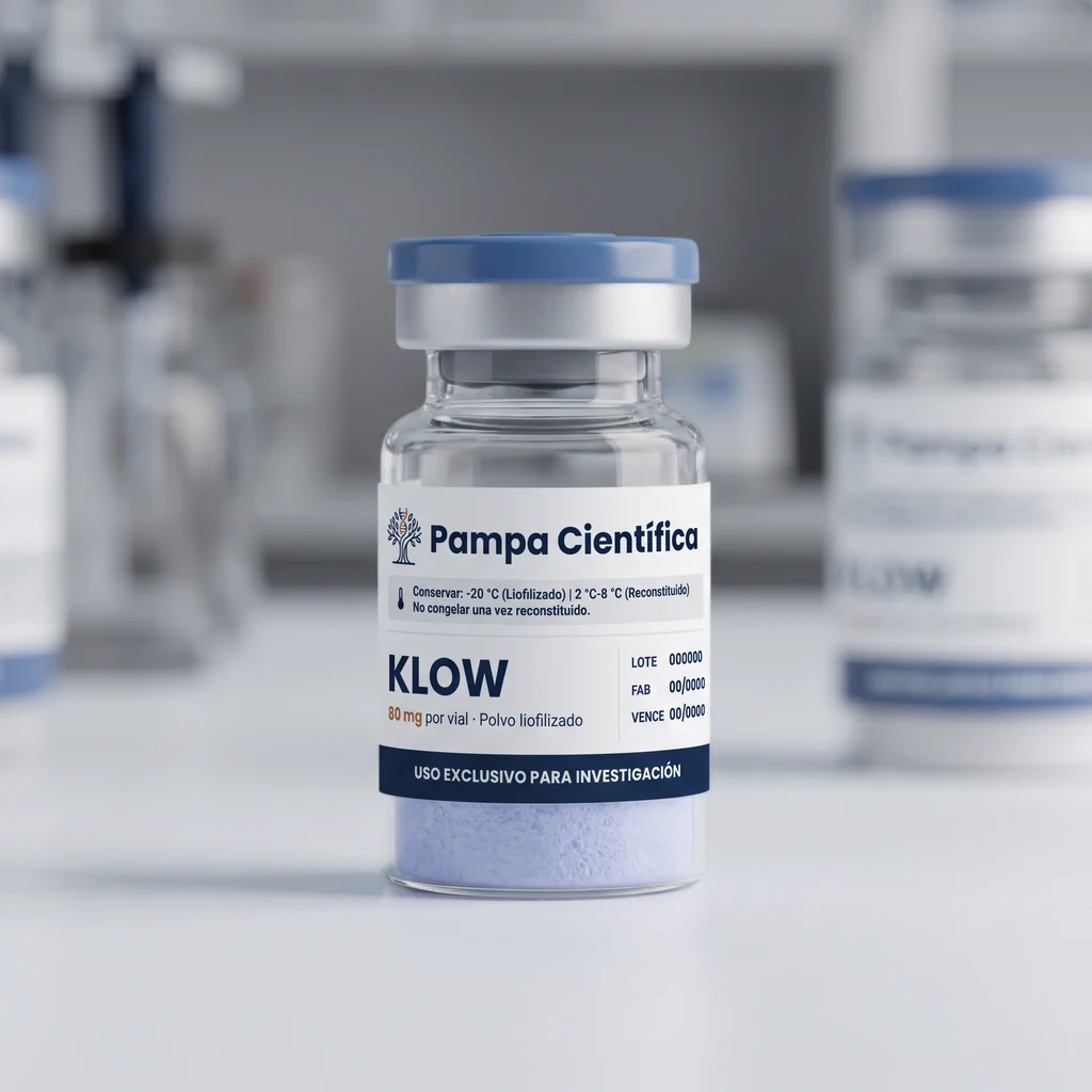 Vial del blend KLOW 80 mg de Pampa Científica